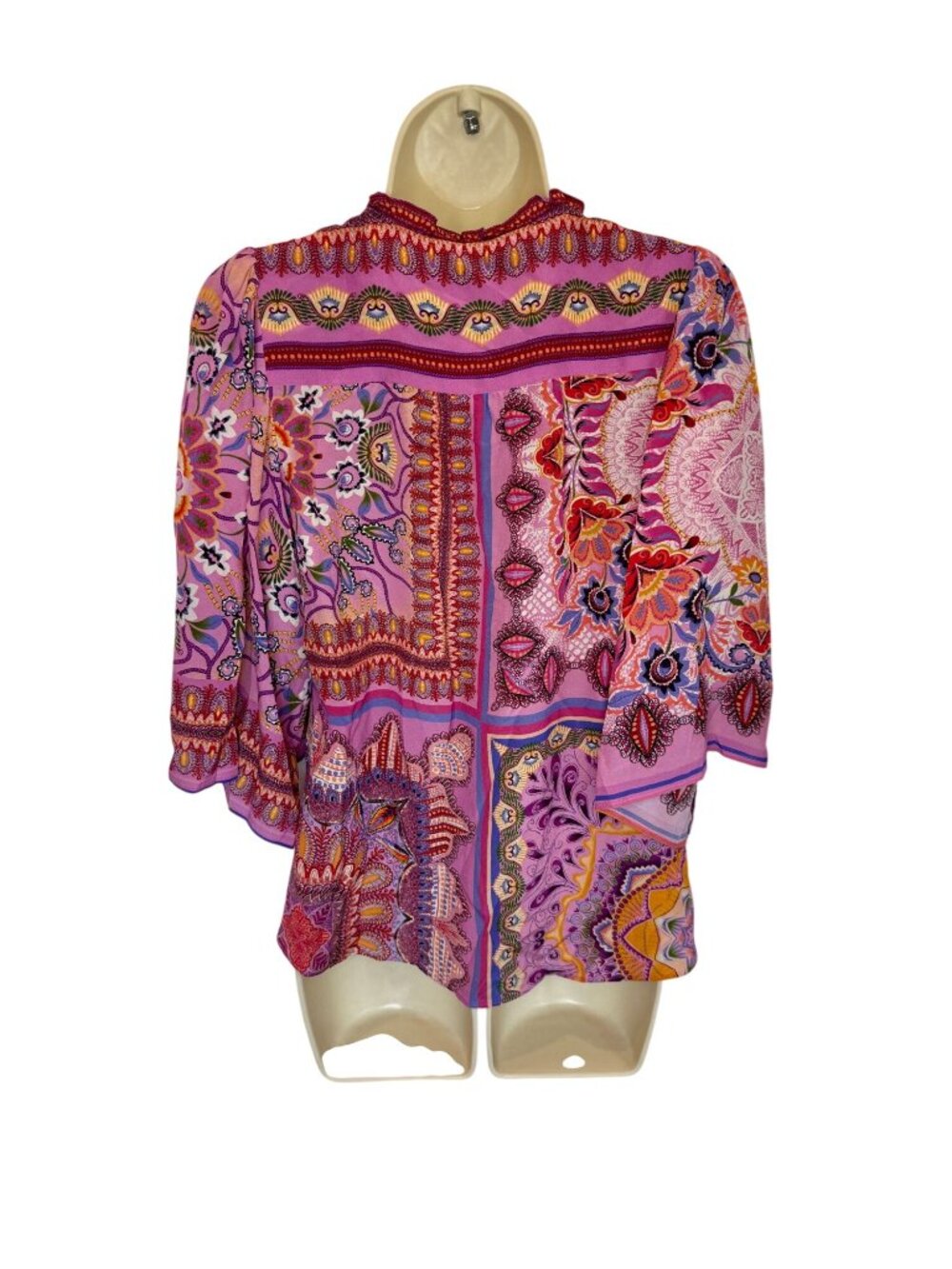 Hale Bob Janessa Silk Bell Sleeve Top - Size XS - Picture 6 of 6